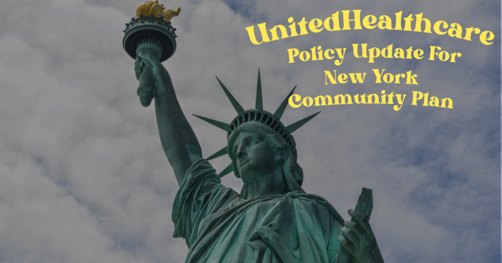 PT Billing Services UnitedHealthcare Policy Update for New York Community Plan Graphic